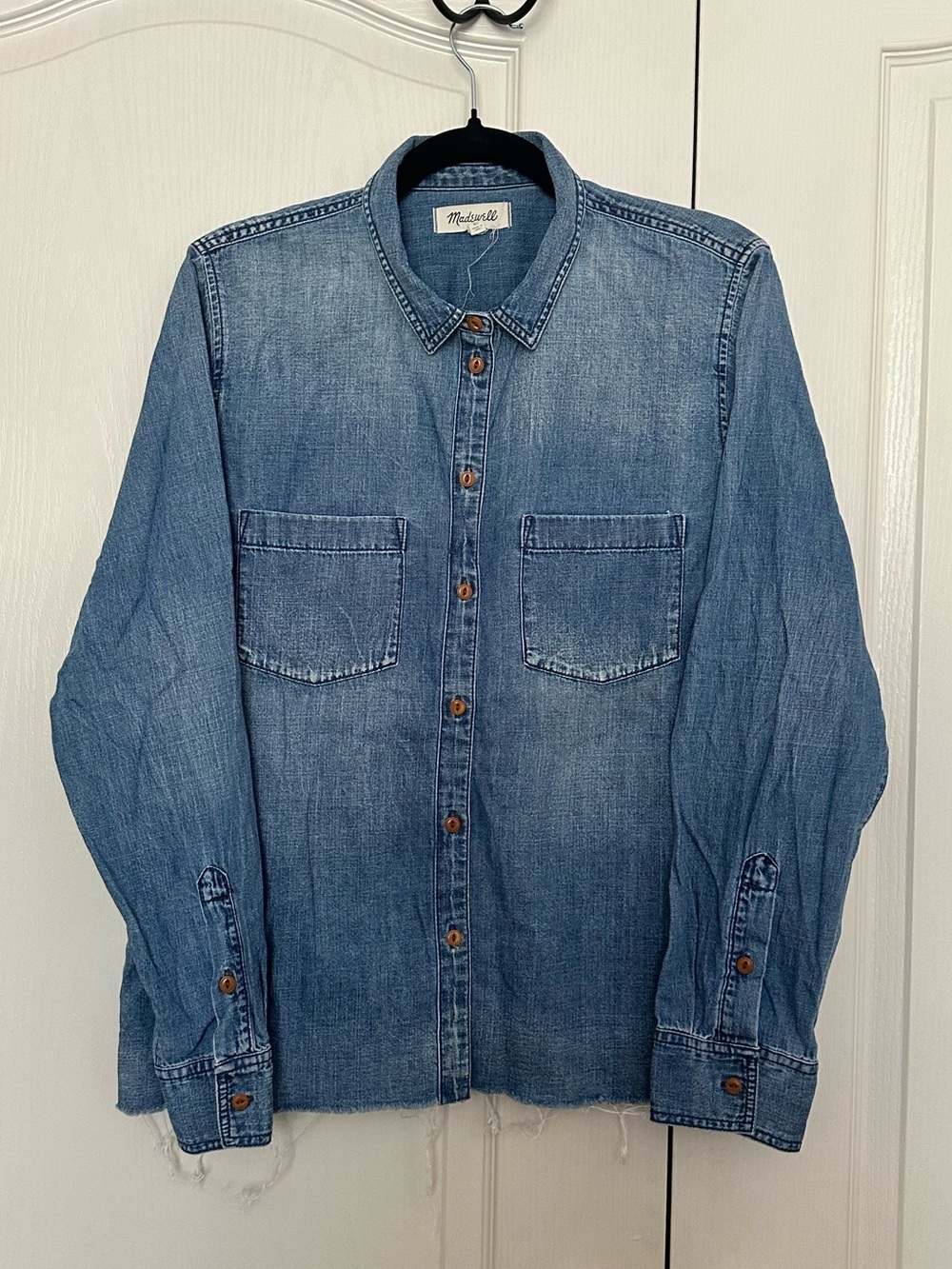 Madewell Frayed Denim Button Up